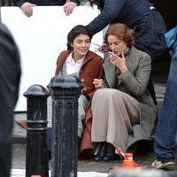 Alessandra Mastronardi and Denise Gough on the set of 'Titanic: Blood and Steel'  | Picture 97119
